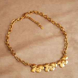 Camelia Necklace in Gold