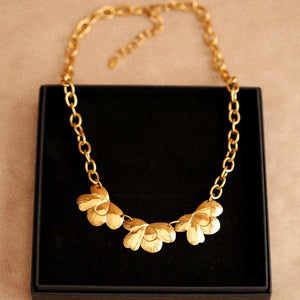 Camelia Necklace in Gold