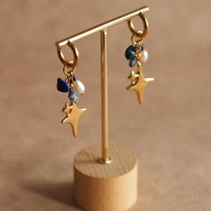 Creole Earrings Northern Stars in Gold