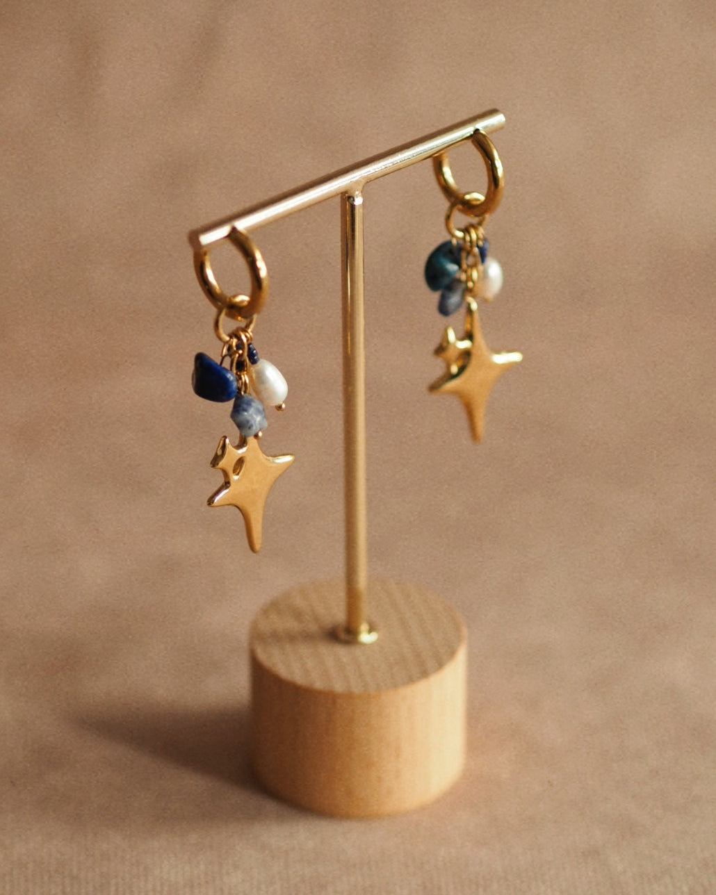 Creole Earrings Northern Stars in Gold