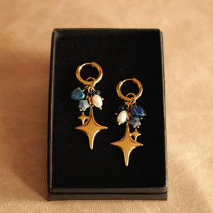 Creole Earrings Northern Stars in Gold