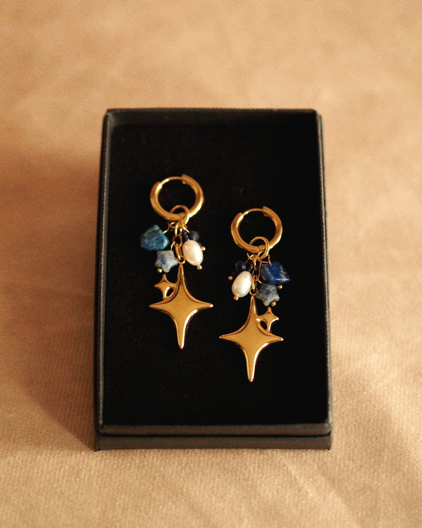 Creole Earrings Northern Stars in Gold