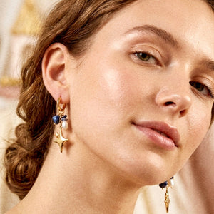 Creole Earrings Northern Stars in Gold
