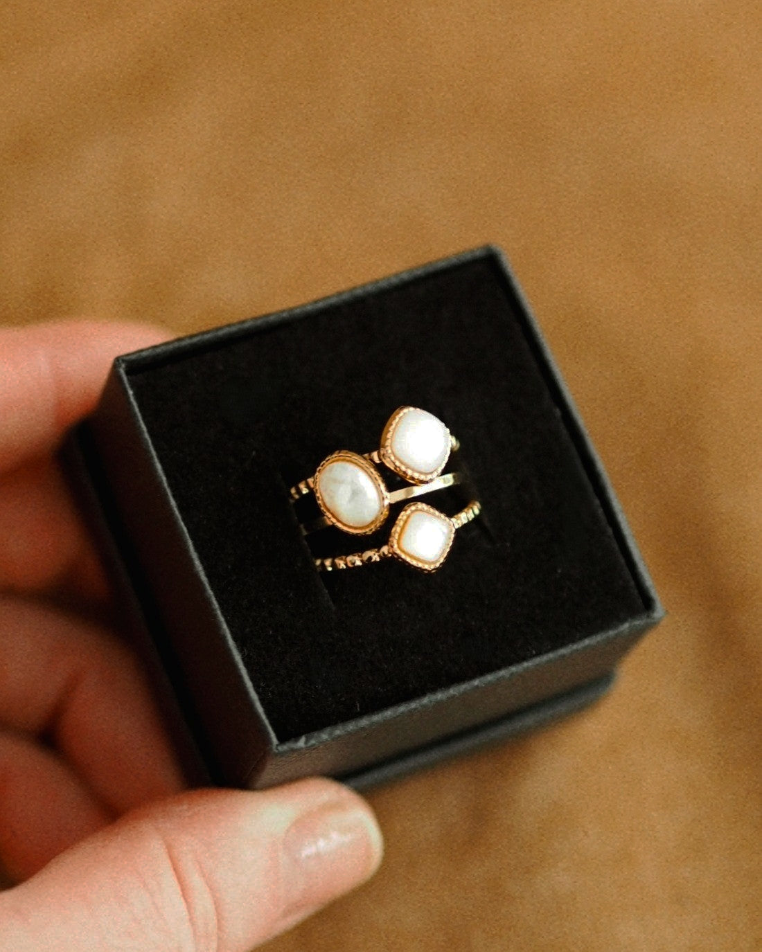 Trilogy Pearl Ring in Gold