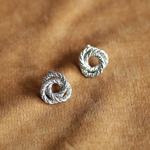 Ann-Marie Knot Earrings in Silver