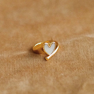 Pearl Heart Ring