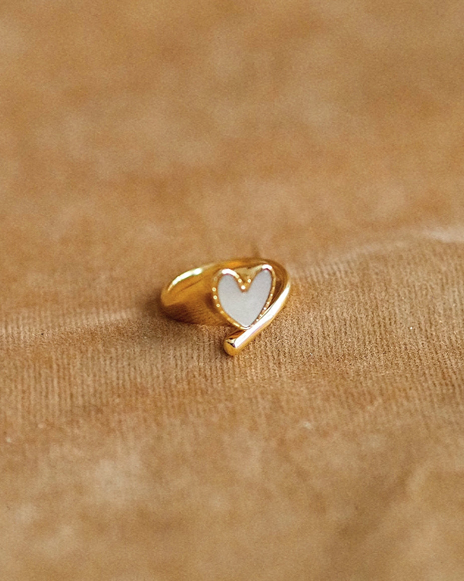 Pearl Heart Ring