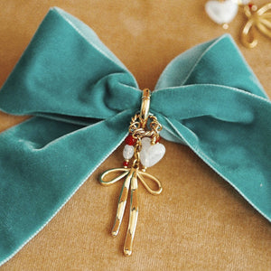Manon Heart & Bow Earrings