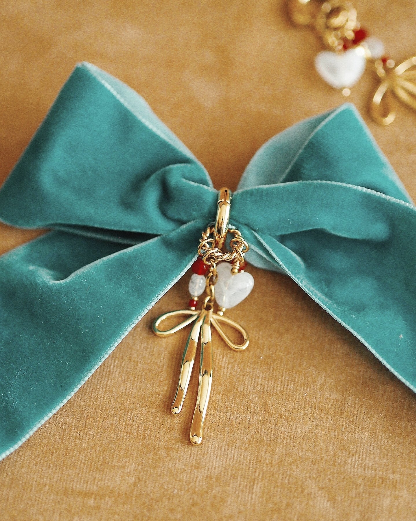 Manon Heart & Bow Earrings