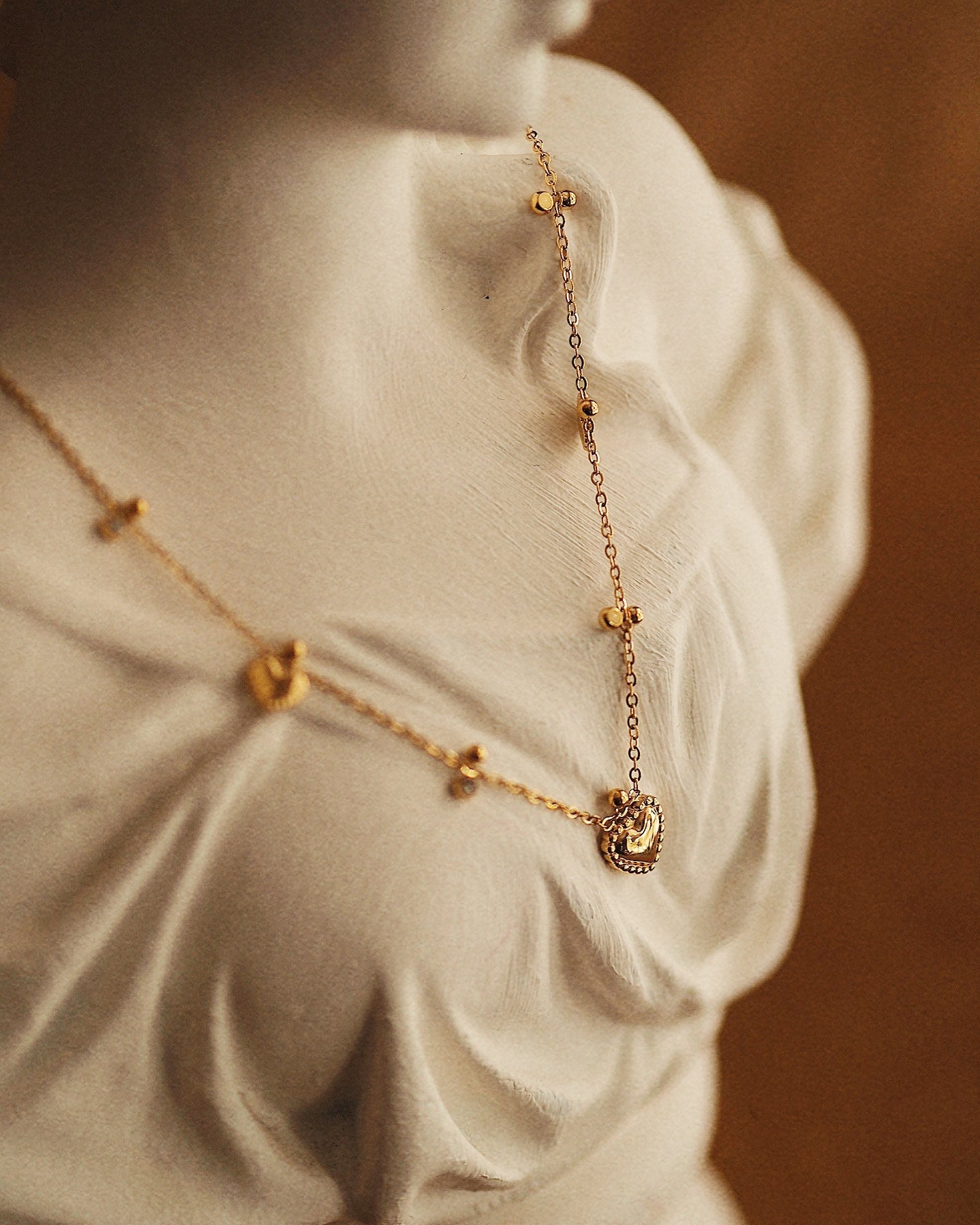 Belle Heart Necklace in Gold