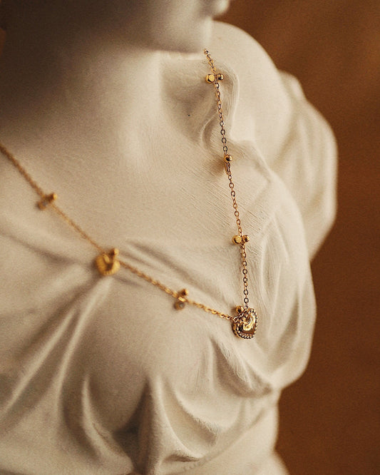 Belle Heart Necklace in Gold