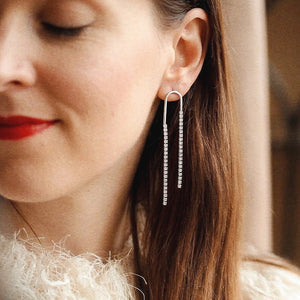 Delicate Zirconia Earrings in Silver