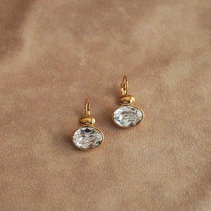 Timeless Swarovski Stone Hoops / Silver