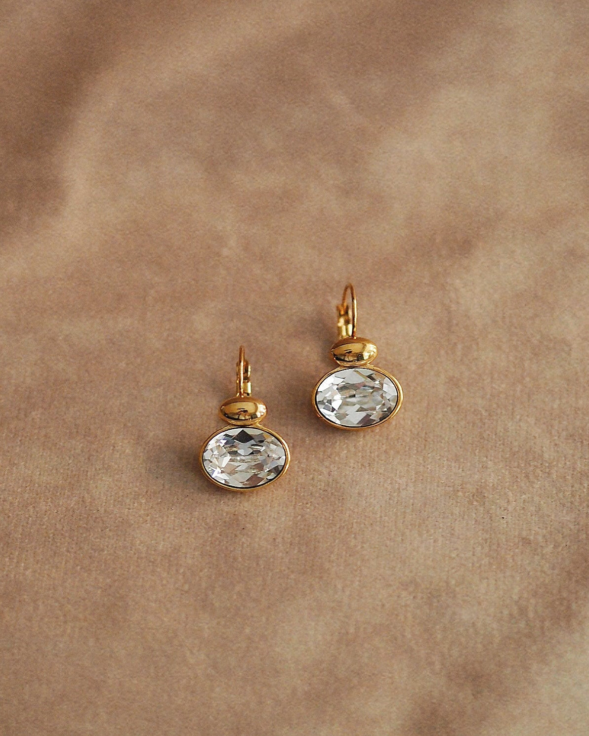 Timeless Swarovski Stone Hoops / Silver