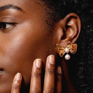 Chantal Bow Stud Earrings