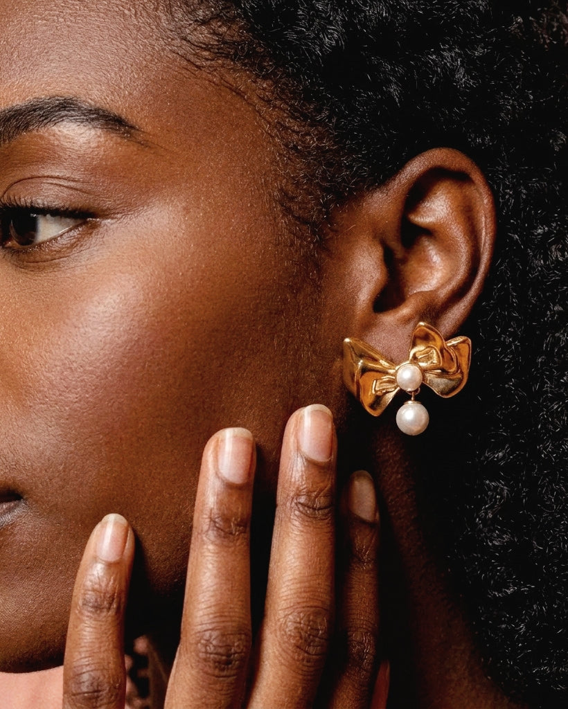 Chantal Bow Stud Earrings