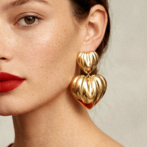 Kardia Heart Earrings in Gold
