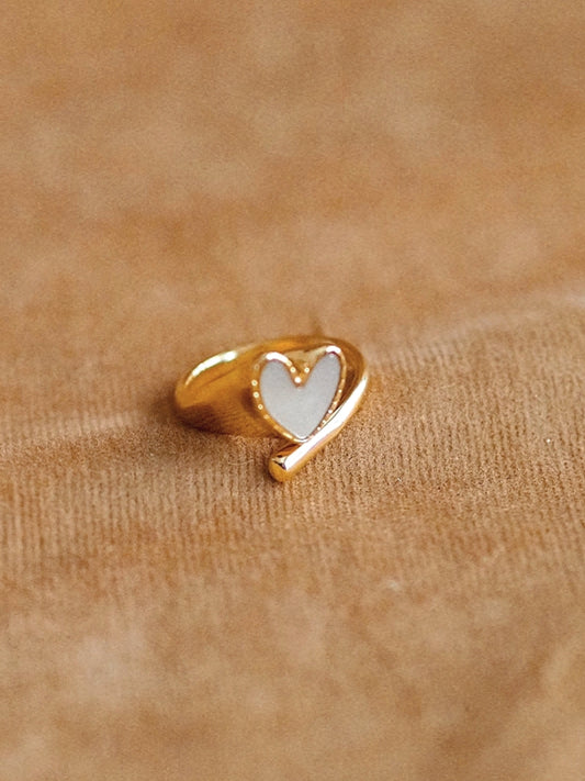Pearl Heart Ring