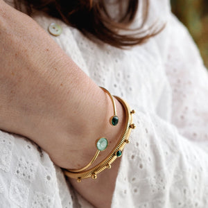Unique Aldona Bracelet in Green and Gold