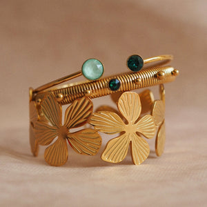 Unique Aldona Bracelet in Green and Gold