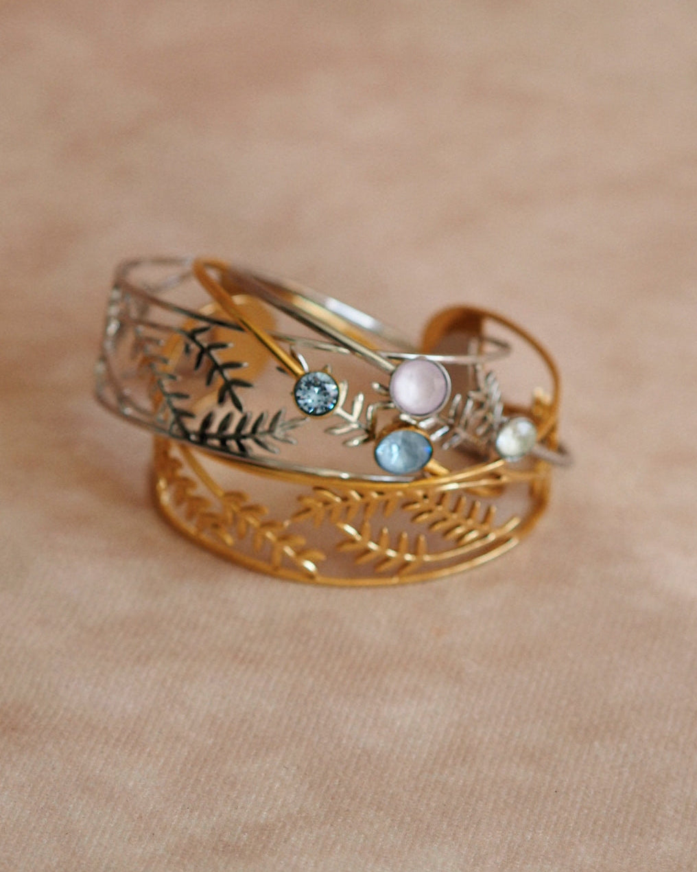 Olivia Adjustable Bangle in Gold