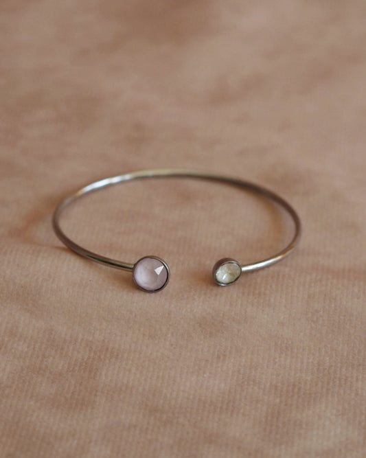 Julie Adjustable Bangle in Silver