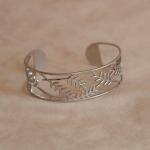 Olivia Adjustable Bangle in Silver
