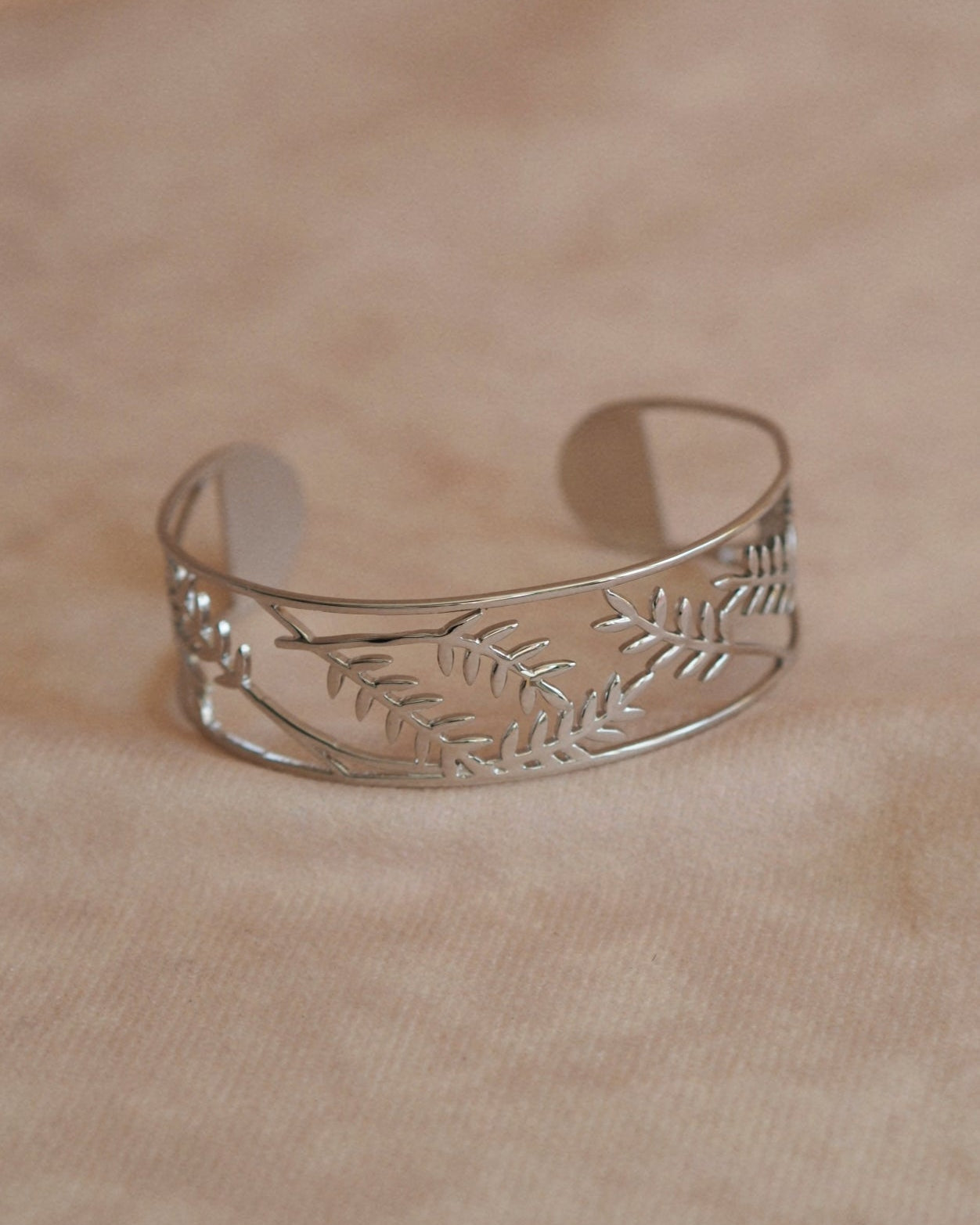Olivia Adjustable Bangle in Silver