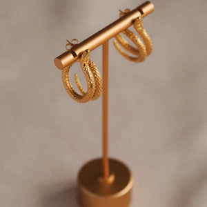 Elegant Snake Studs in Gold