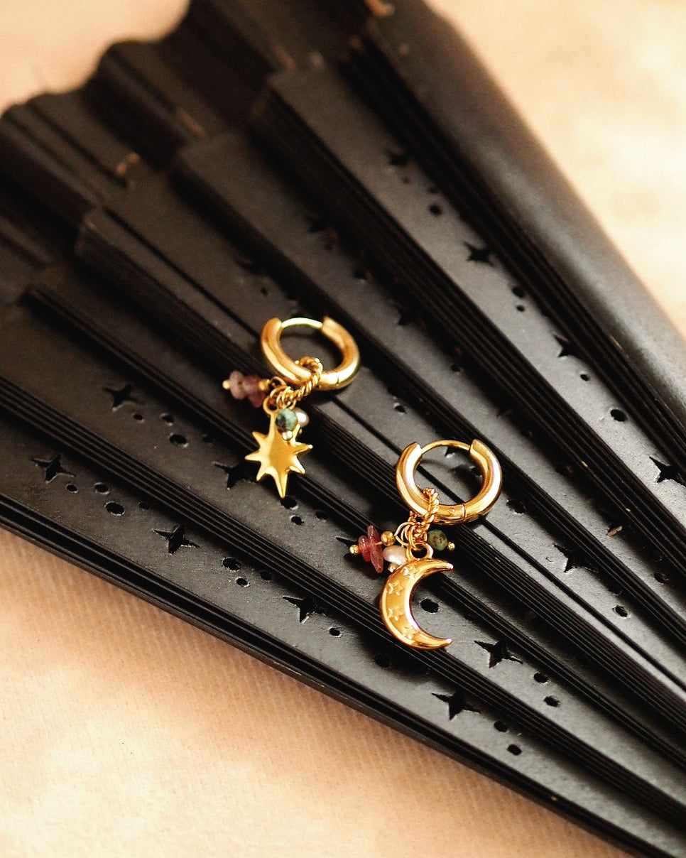 Star & Moon Hoops