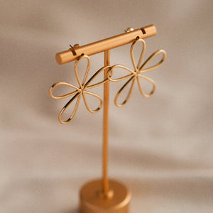 Felicity Flower Earrings in Gold