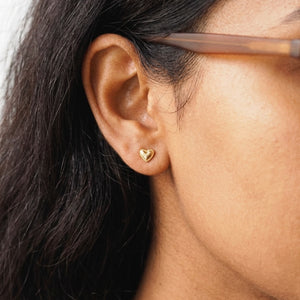 Little Heart Stud Earrings in Gold I