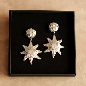 Aurelia Sun Earrings in Silver