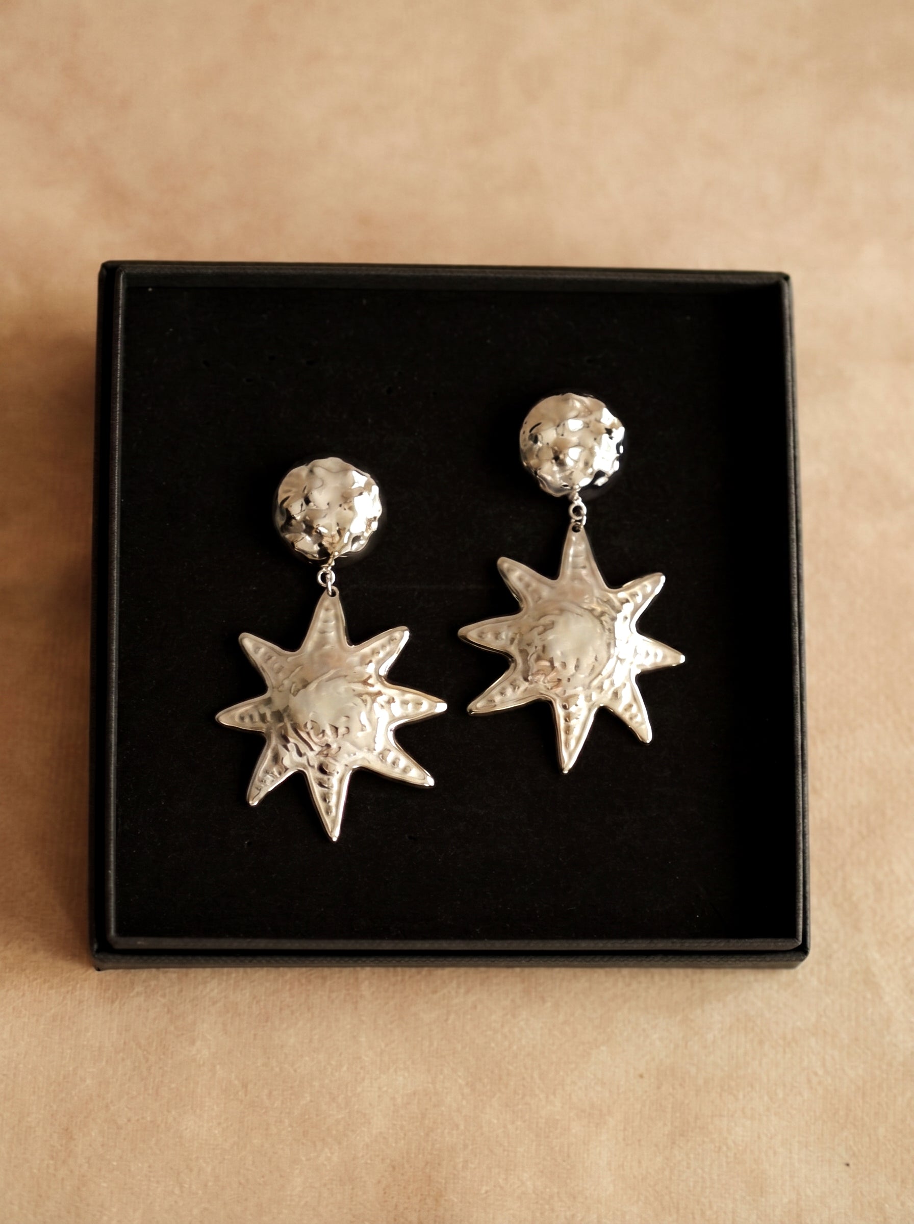 Aurelia Sun Earrings in Silver