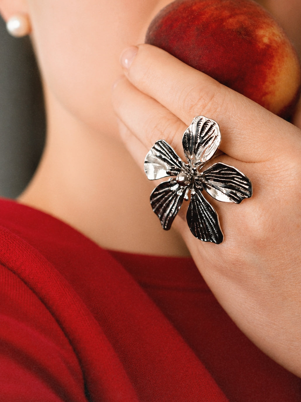 Eleanor Adjustable Floral Ring