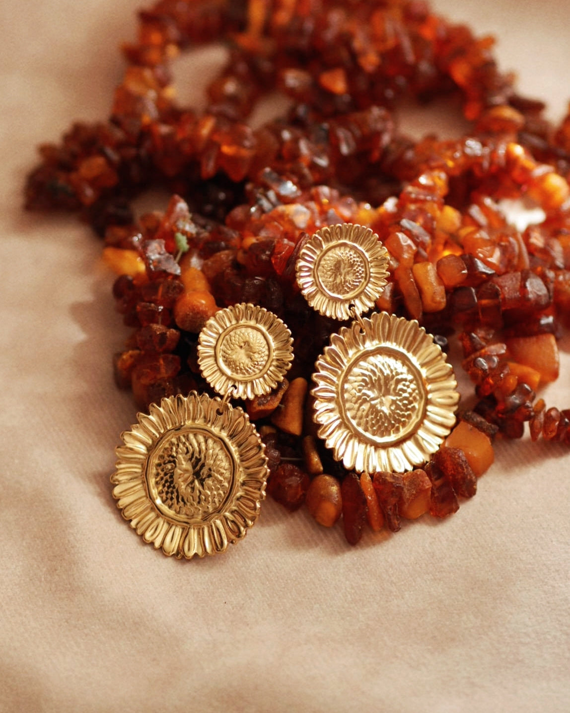 Unique Sunflower Earrings