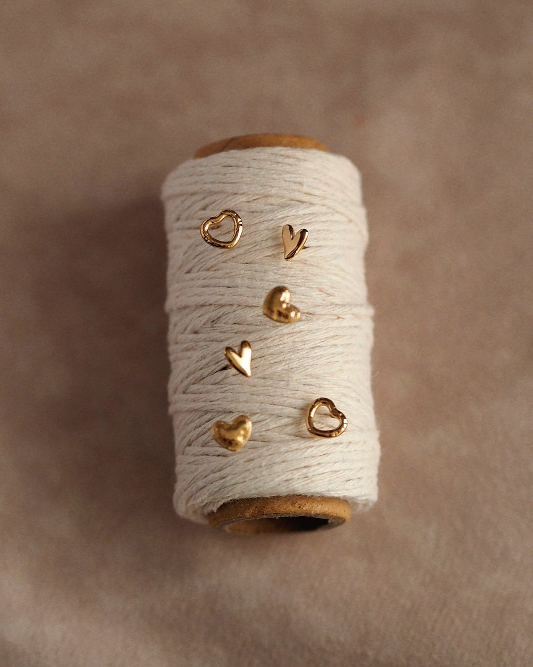 Little Heart Stud Earrings in Gold I