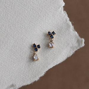 Petite Constellation Studs in Navy Blue