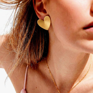 Arabella Polished Heart Studs