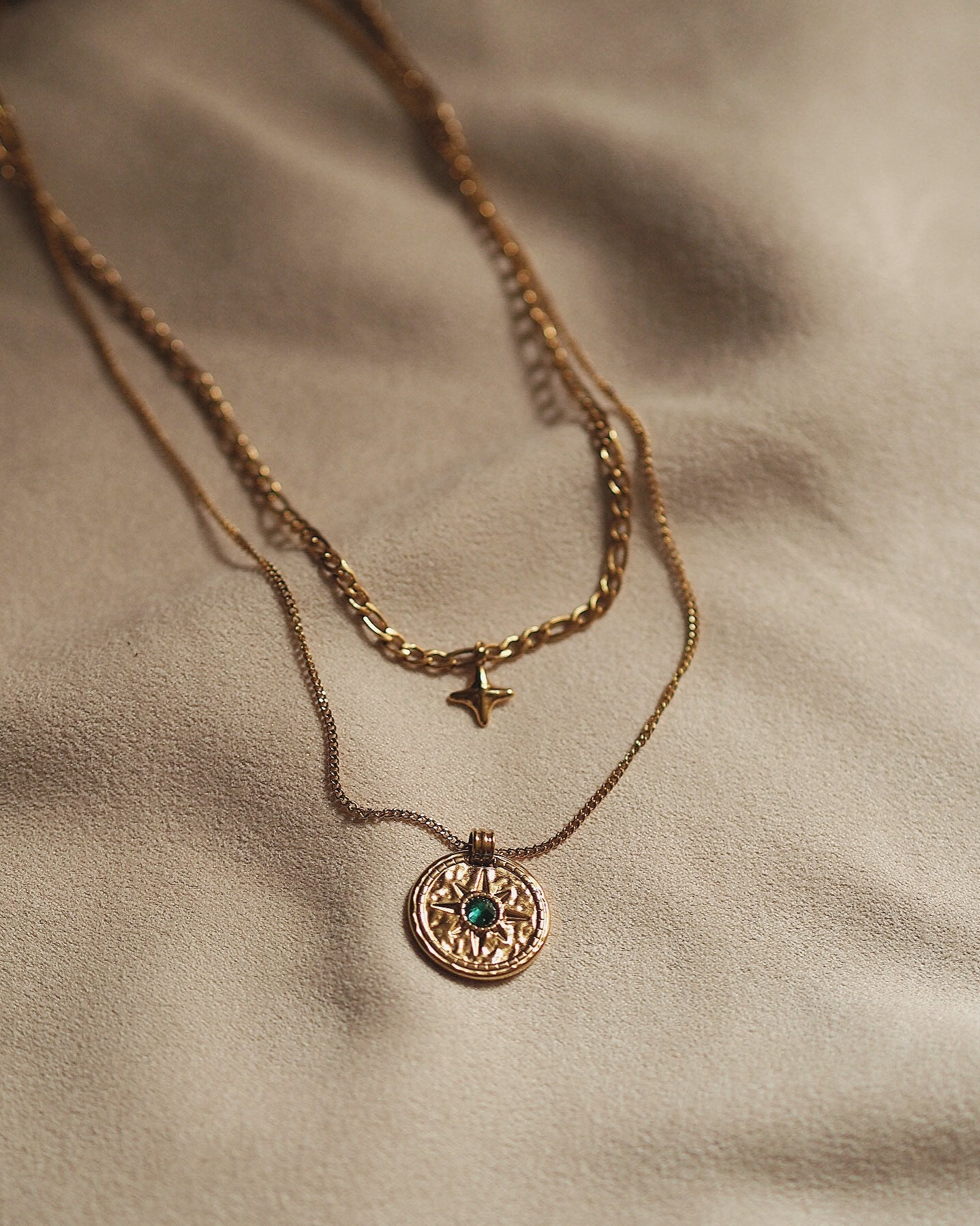 Northern Star Necklace in Green