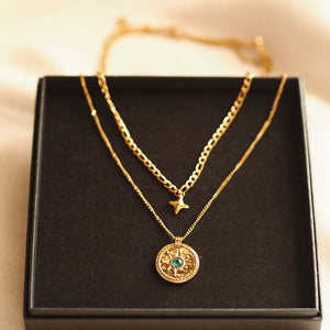 Northern Star Necklace in Green