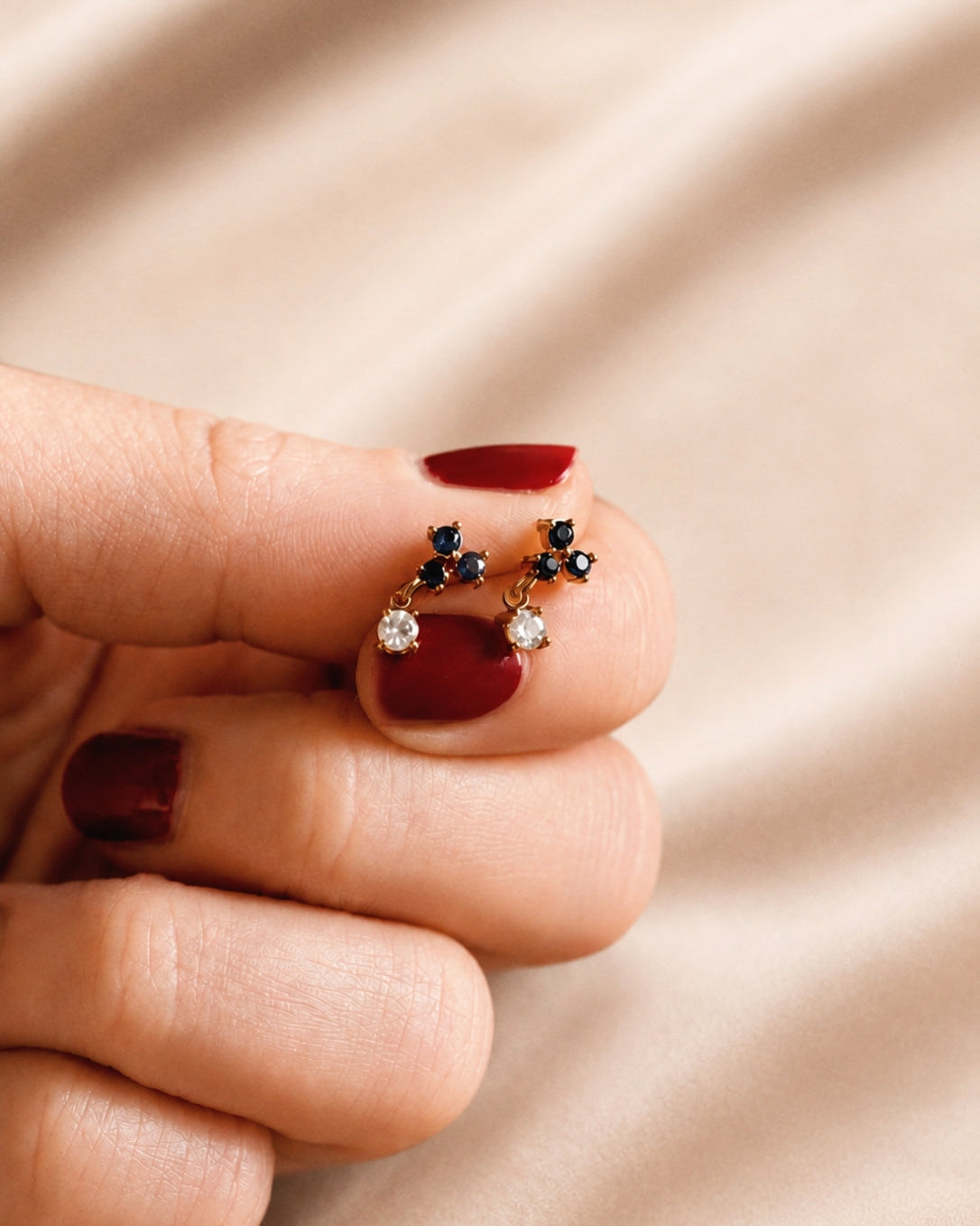 Petite Constellation Studs in Navy Blue