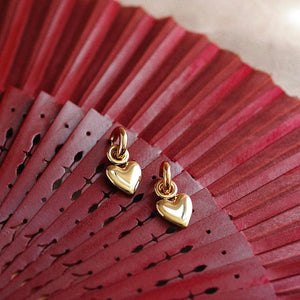Ida Heart Earrings in Gold