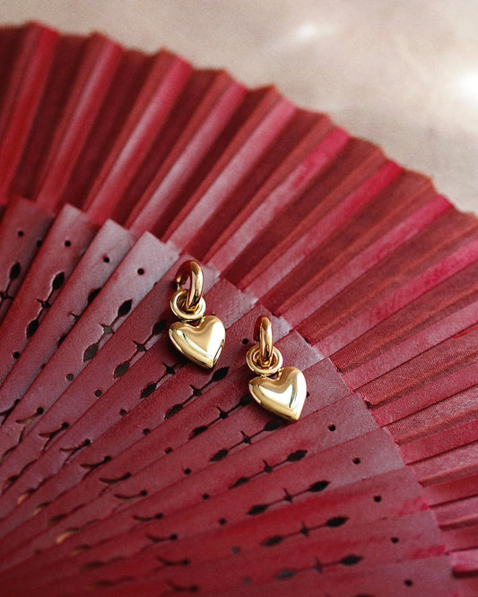 Ida Heart Earrings in Gold