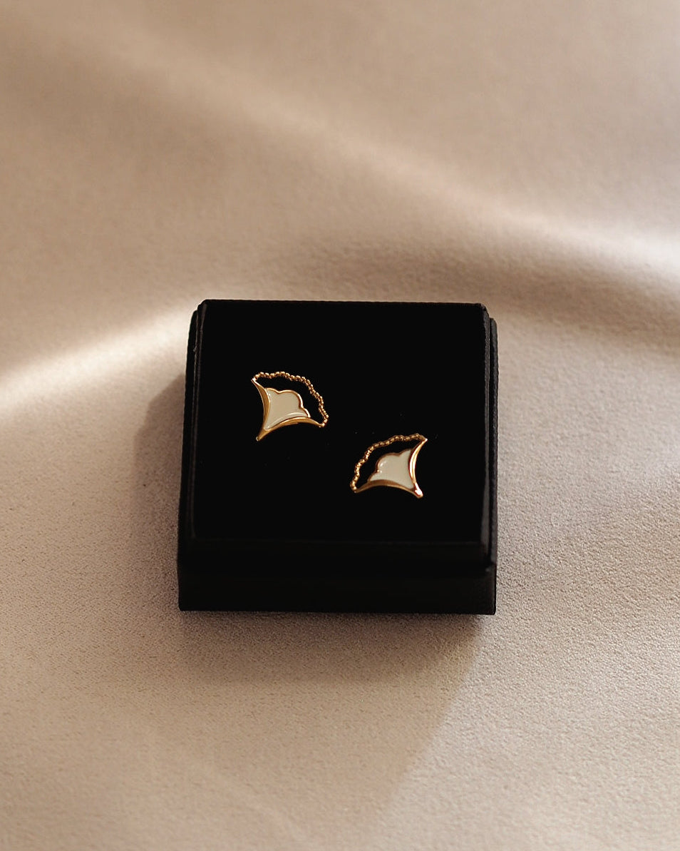 Gingko Fan Studs