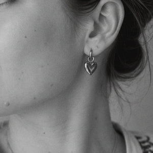 Ida Heart Earrings in Gold