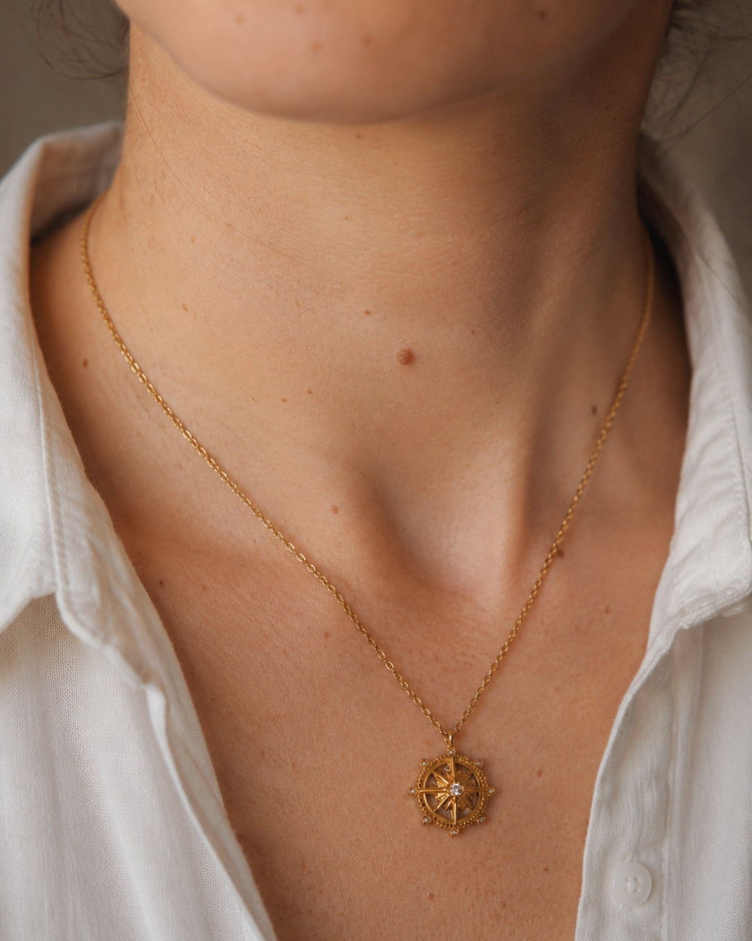 Marina Star Necklace in Gold