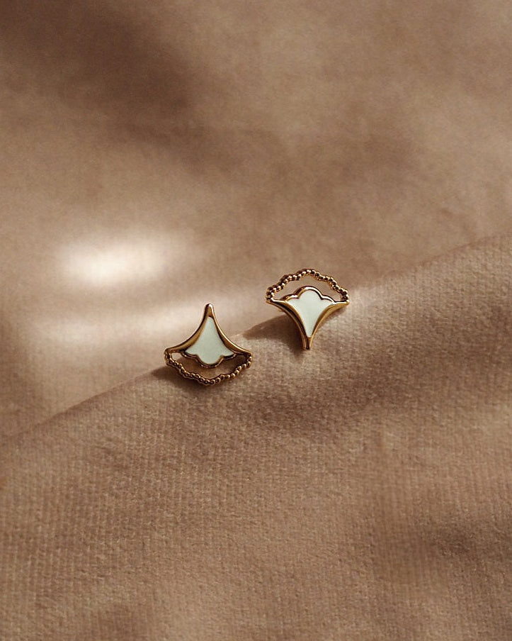 Gingko Fan Studs