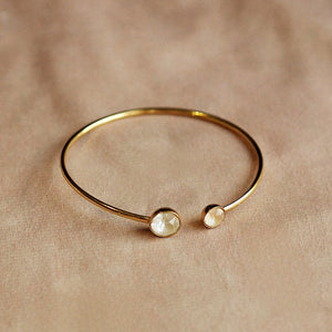 Julie Swarovski Adjustable Bangle in Gold