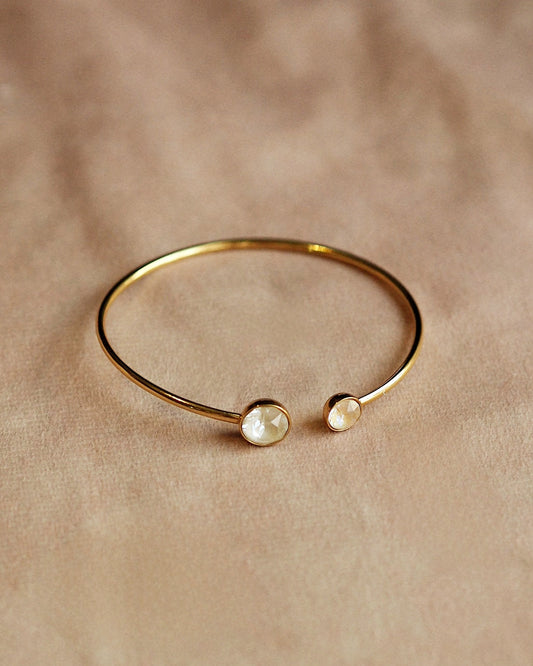 Julie Swarovski Adjustable Bangle in Gold